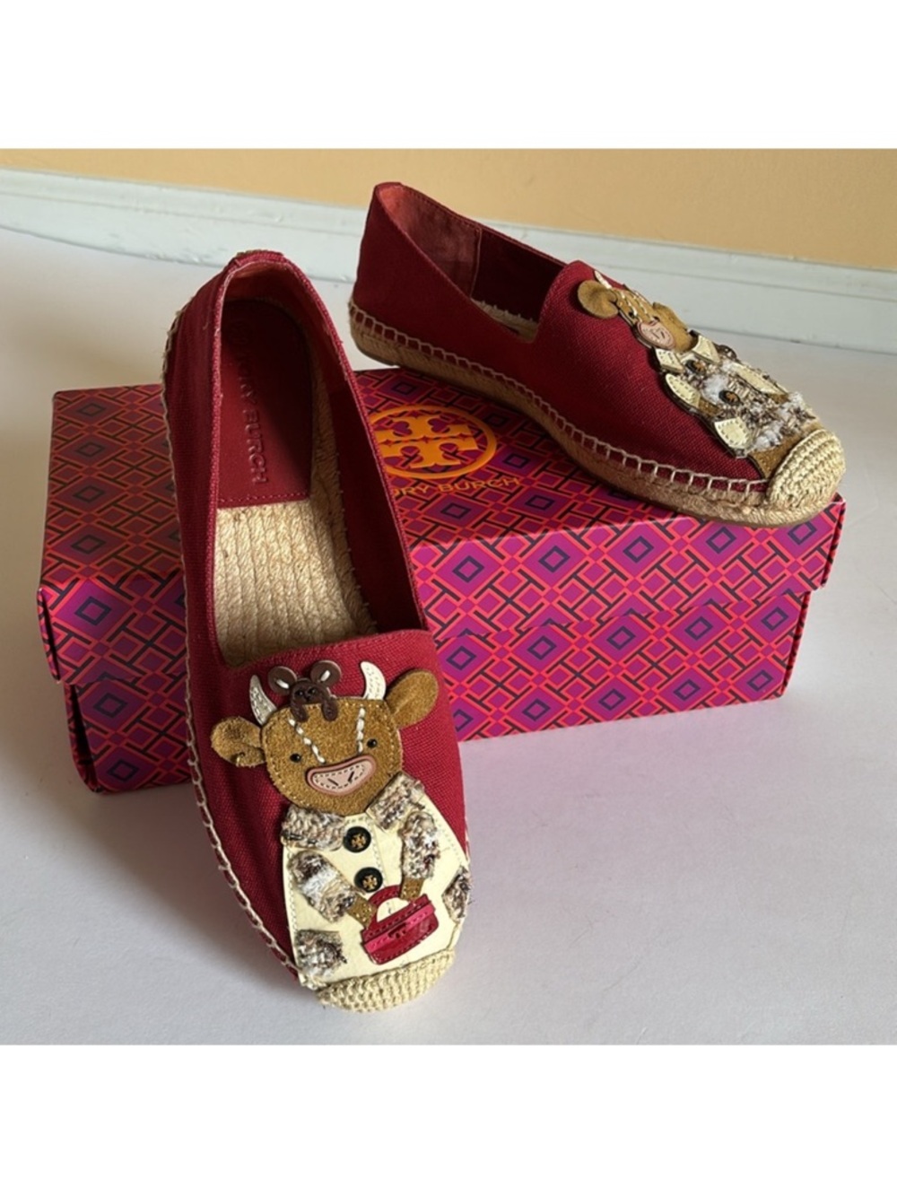 TORY BURCH RARE Espadrille Ozzie The Ox Lunar New Year